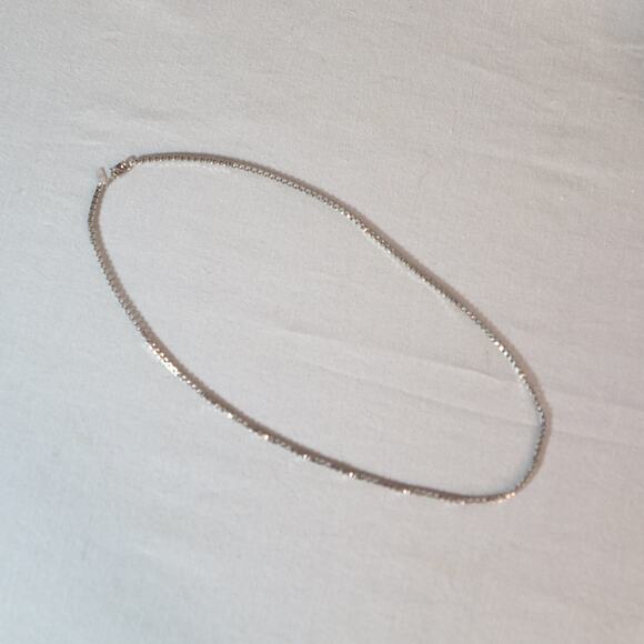 Monet Choker Necklace Silver Tone Box Links - Picture 2 of 6